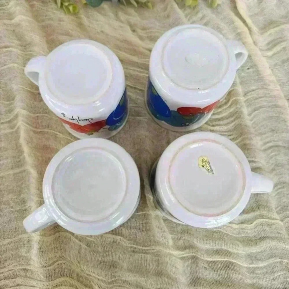 Nancy Lynn Daekor mugs Anthropomorphic Fruit Face ceramic coffee cup Berries 80s - Picture 5 of 10